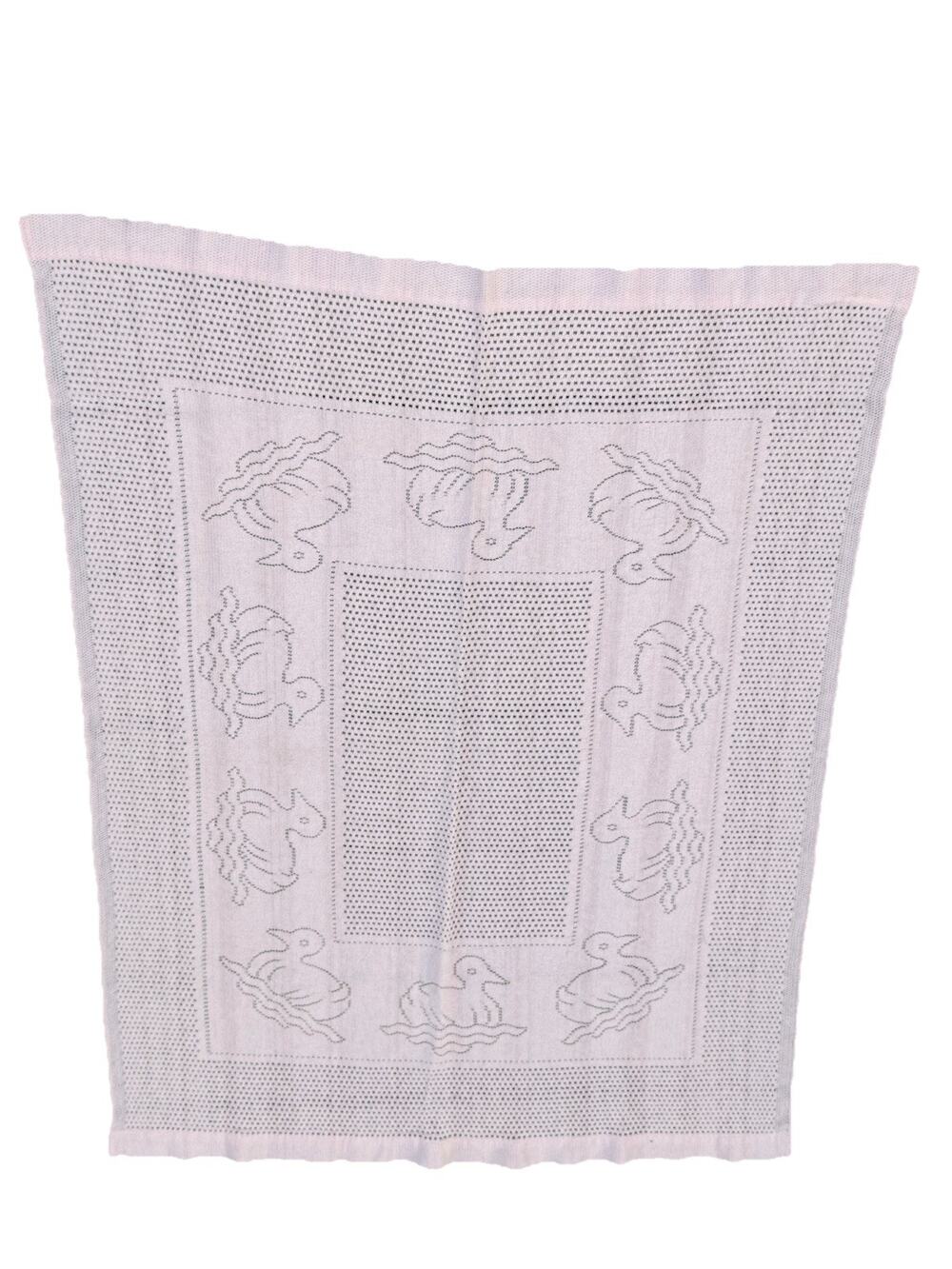 Vintage Pink Baby Blanket Cotton Ducks Nursery Crib Throw Made In Scotland
